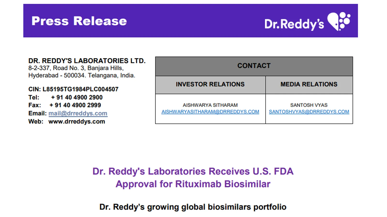 US FDA Approved
